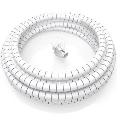 Organizador de cabos Espiral 3 Metros- Branco