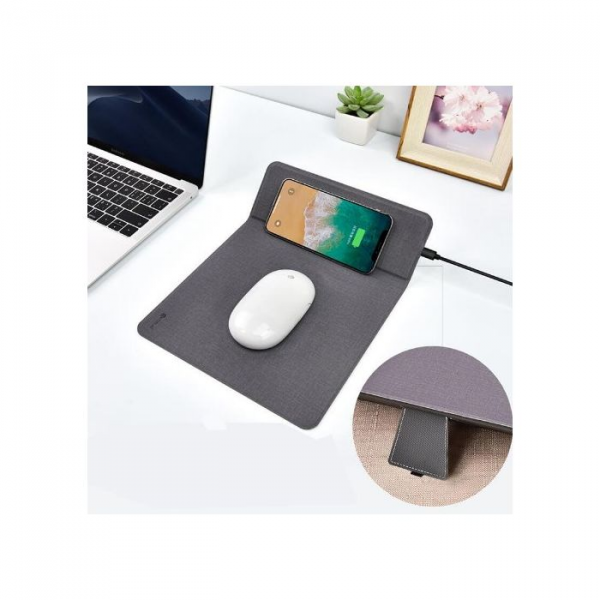 Tapis de souris avec chargeur sans fil noir