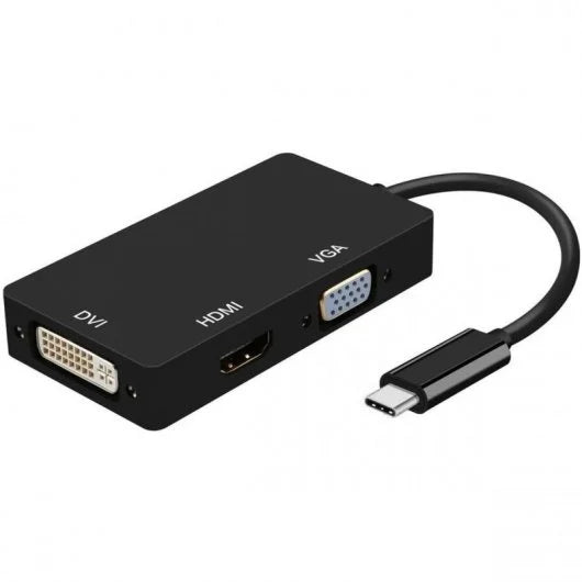 Adaptateur Aisens USB-C vers DVI/HDMI/VGA 15 cm 