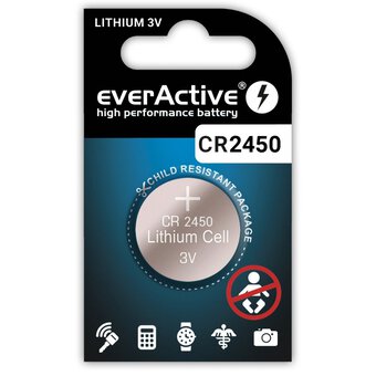 EverActive CR2450 - 3V (1 Unidade)