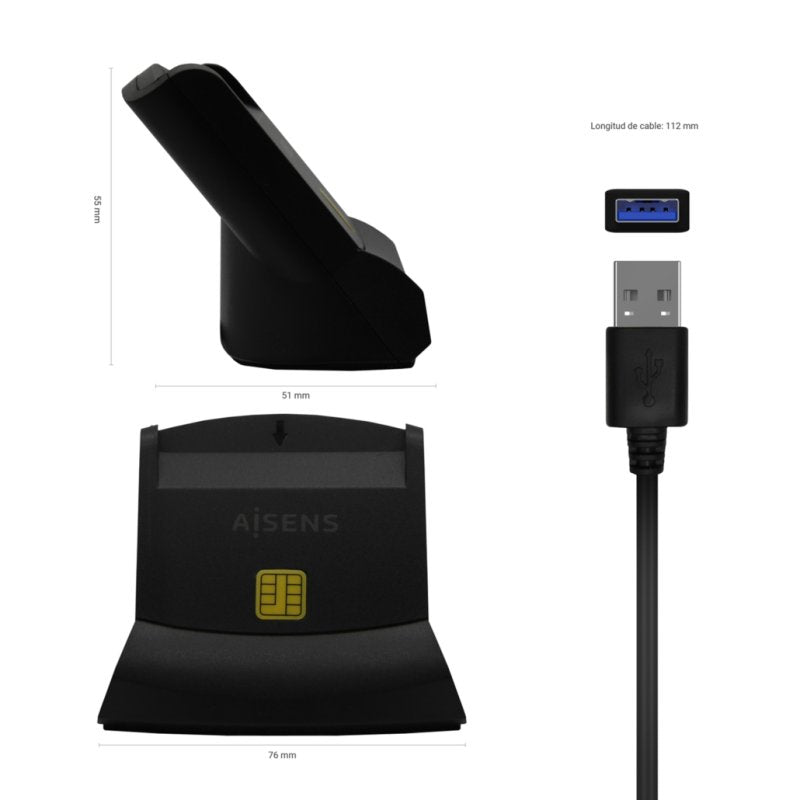 Aisens ASCR-SN05-BK Card Reader Black