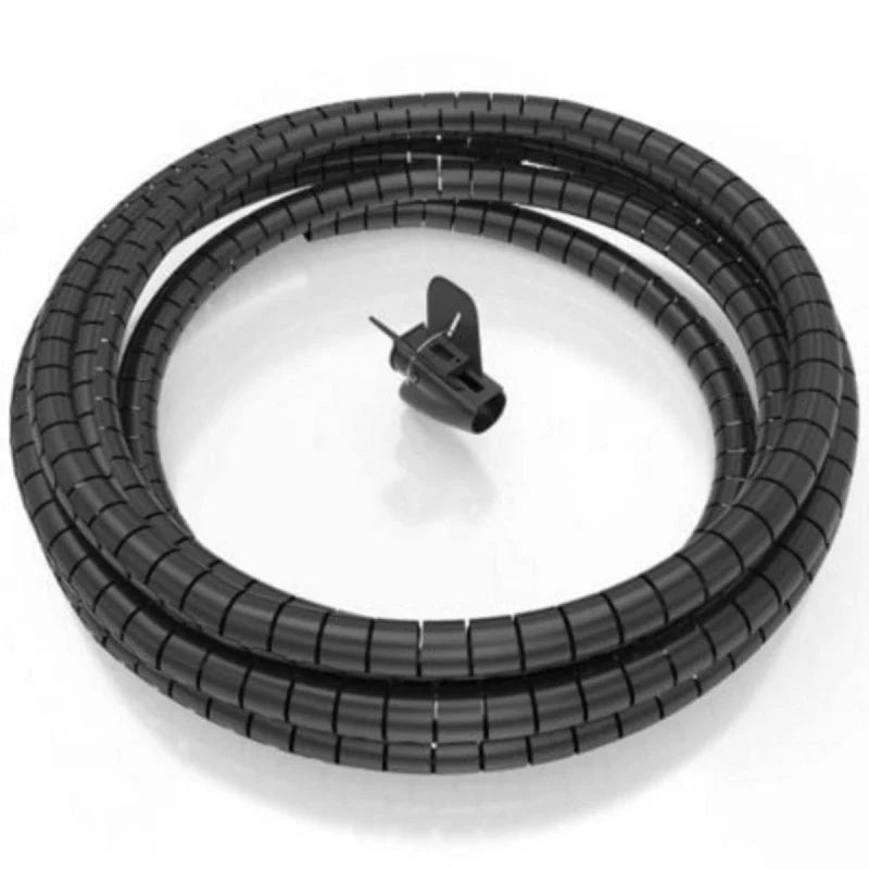 Organizador de cabos Espiral 10 Metros- Preto
