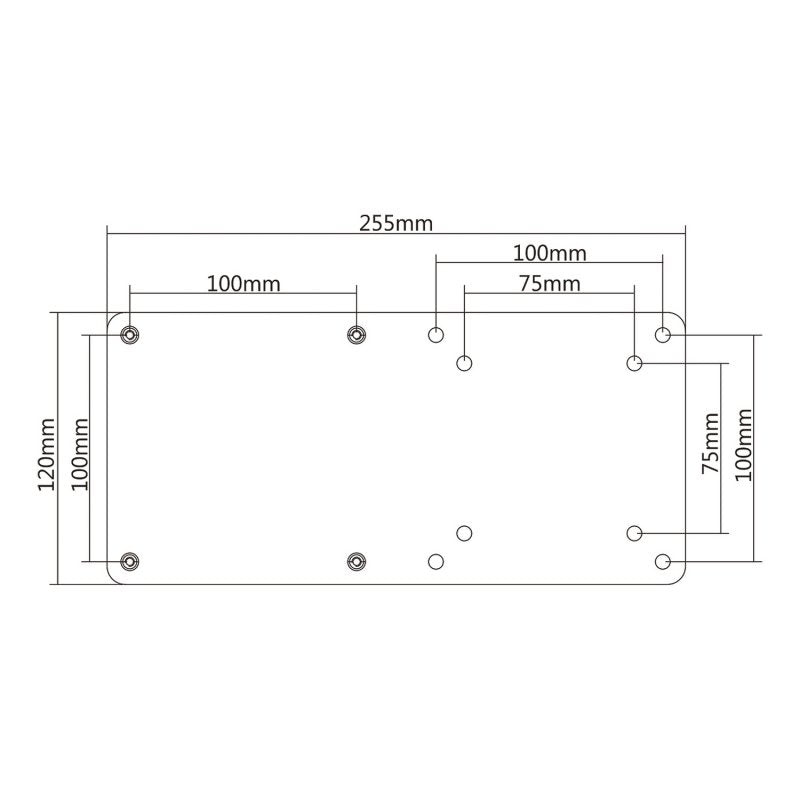 Aisens MPC01-055 Suporte VESA para Mini PC 75x75/100x100 Preto