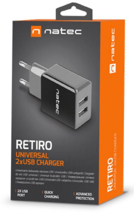 NATEC 2-in-1 USB Charger