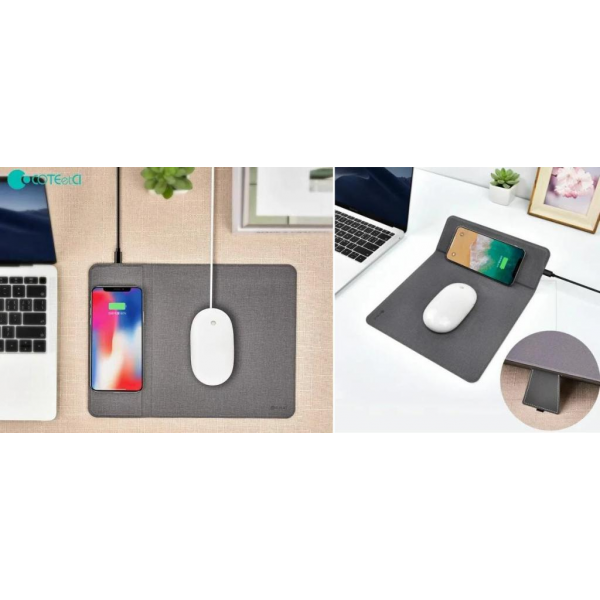 Black Wireless Charger Mouse Pad