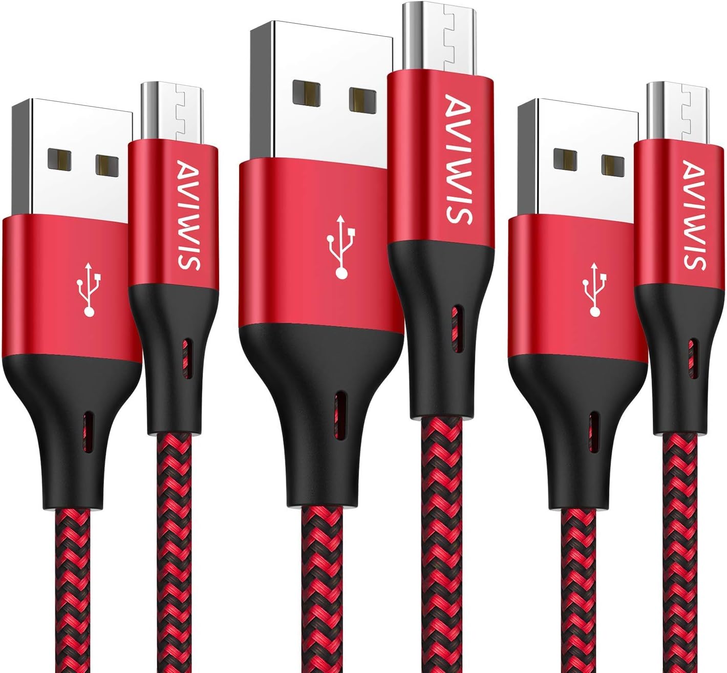 Cabo nylon micro USB 2m