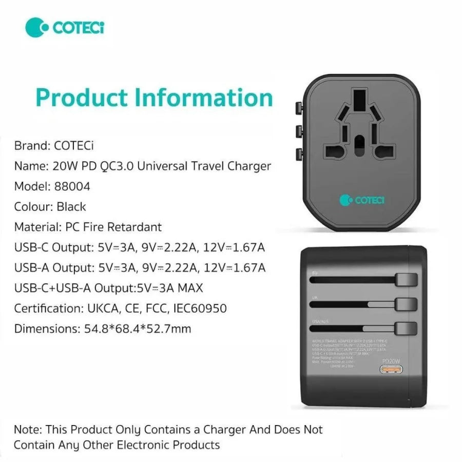 Universal Travel Adapter 20W