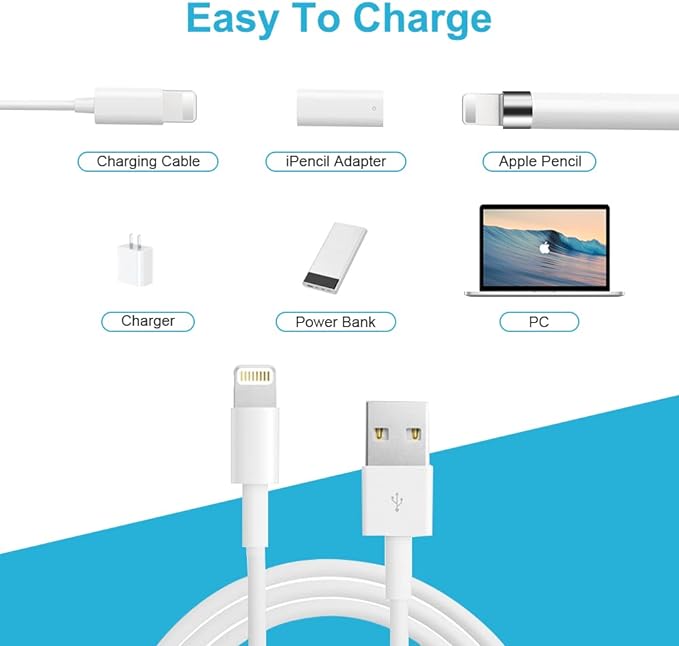 Connector / Charging Adapter Compatible with Apple Pencil 1st Generation