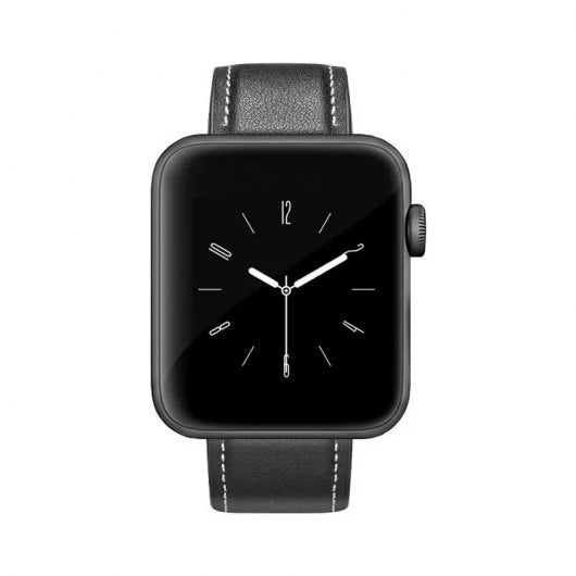 Universal strap 22mm Black Synthetic Leather