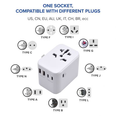 Ewent Adaptador de viagem universal - EW1470