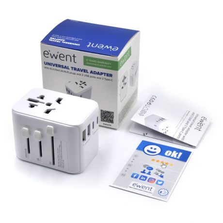 Ewent Adaptador de viagem universal - EW1470