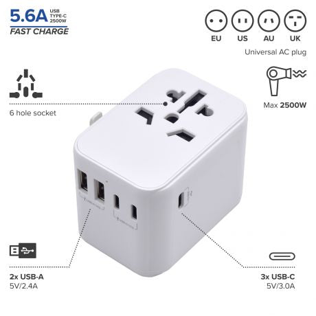 Ewent Universal Travel Adapter - EW1470 