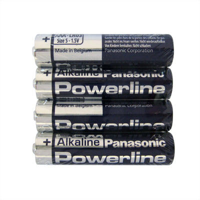 PANASONIC POWERLINE AAA LR03 1.5V BATTERIES - PACK 4