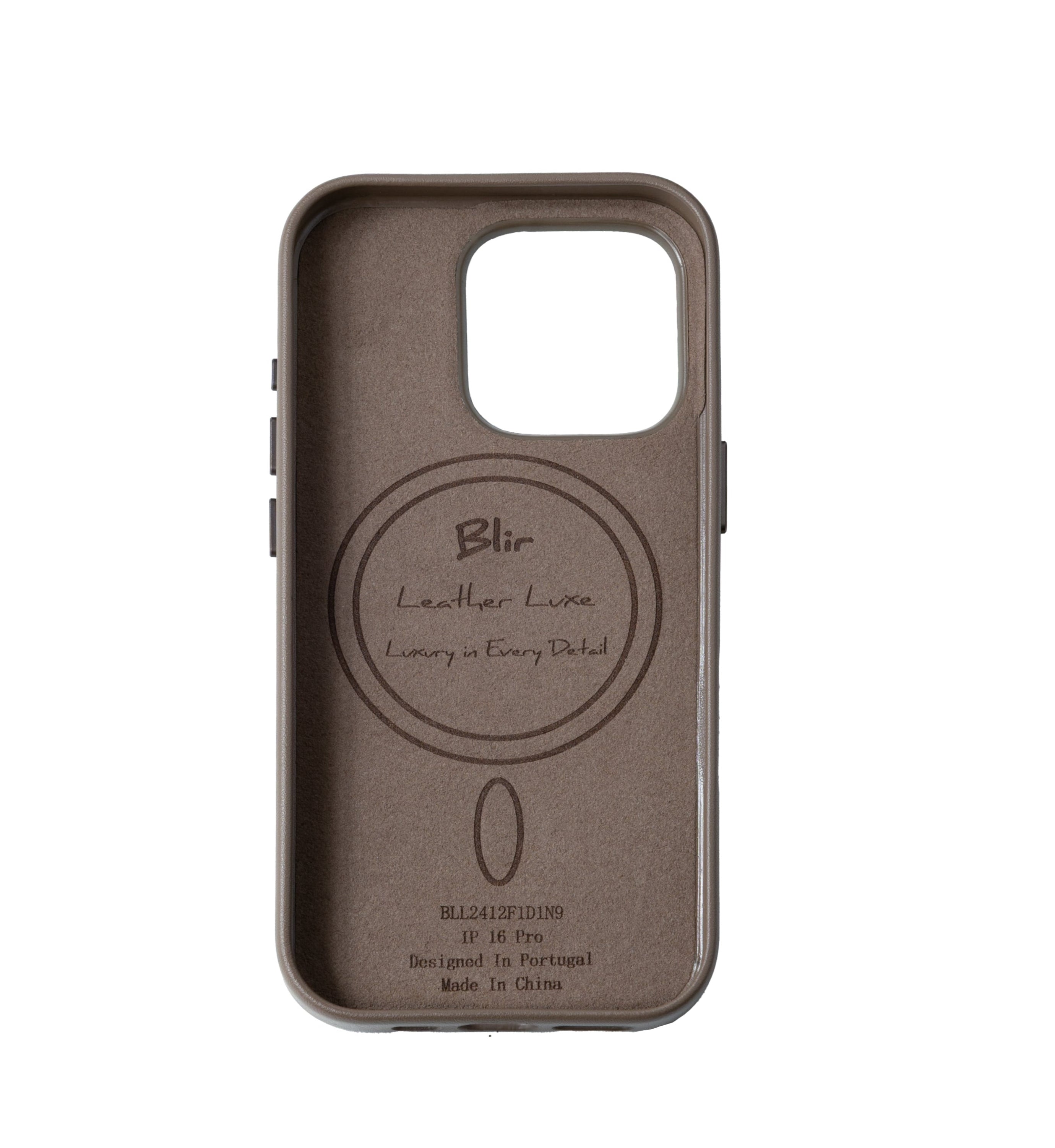 Blir Leather Luxe - Capa Leather com Magsafe para Iphone 16 Pro