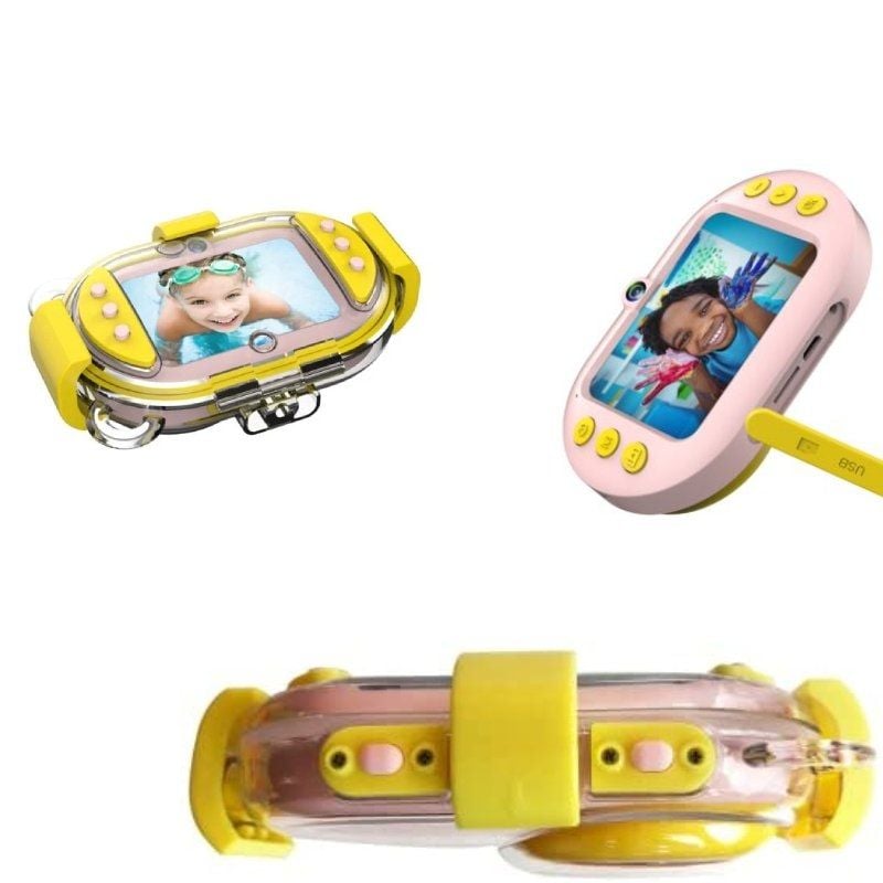 Agfaphoto Realikids CAM Câmara Digital Desportiva À Prova de Água / 16MP / Rosa / Inclui Cartão Mic…