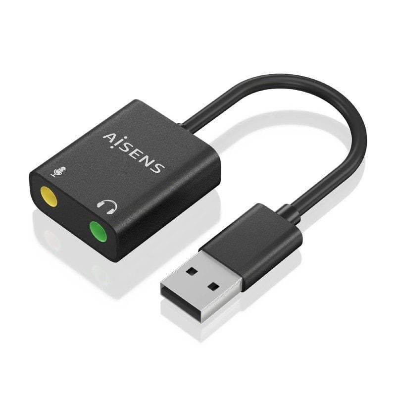 Placa de Som Aisens A106-0769 / USB Macho - 2xjack 3,5 Fêmea