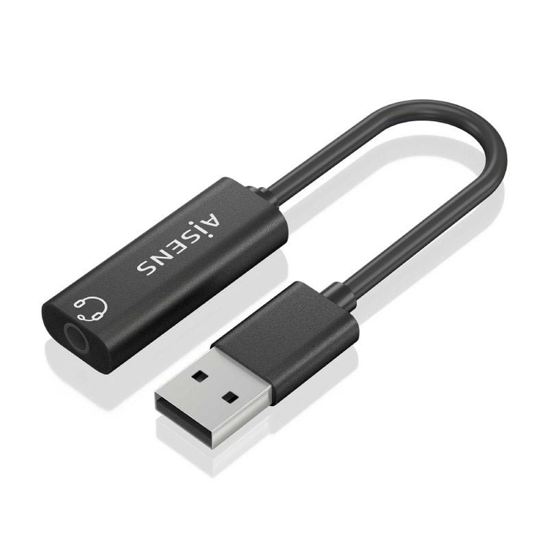 Placa de Som Aisens A106-0770 / USB Macho - Jack 3,5 Fêmea