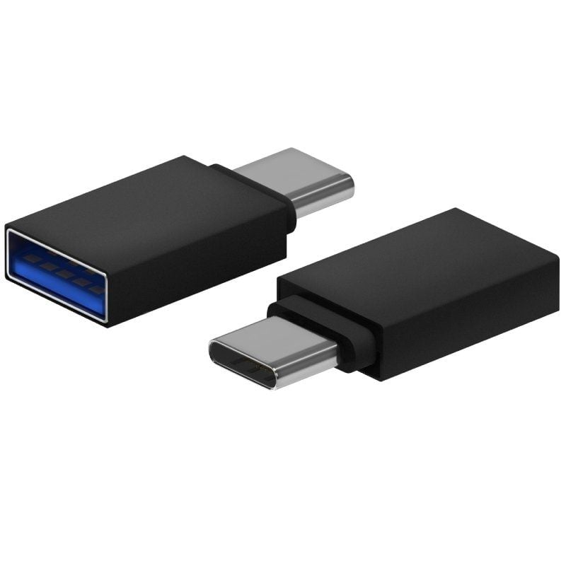 Adaptador USB 3.2 Aisens A108-0717 / Fêmea USB - Macho USB Tipo C / Preto