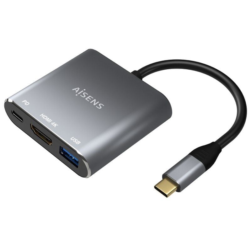 Aisens A109-0669 Conversor / USB Tipo C Macho / HDMI Fêmea - USB Fêmea - USB Tipo C Fêmea / 15cm /…