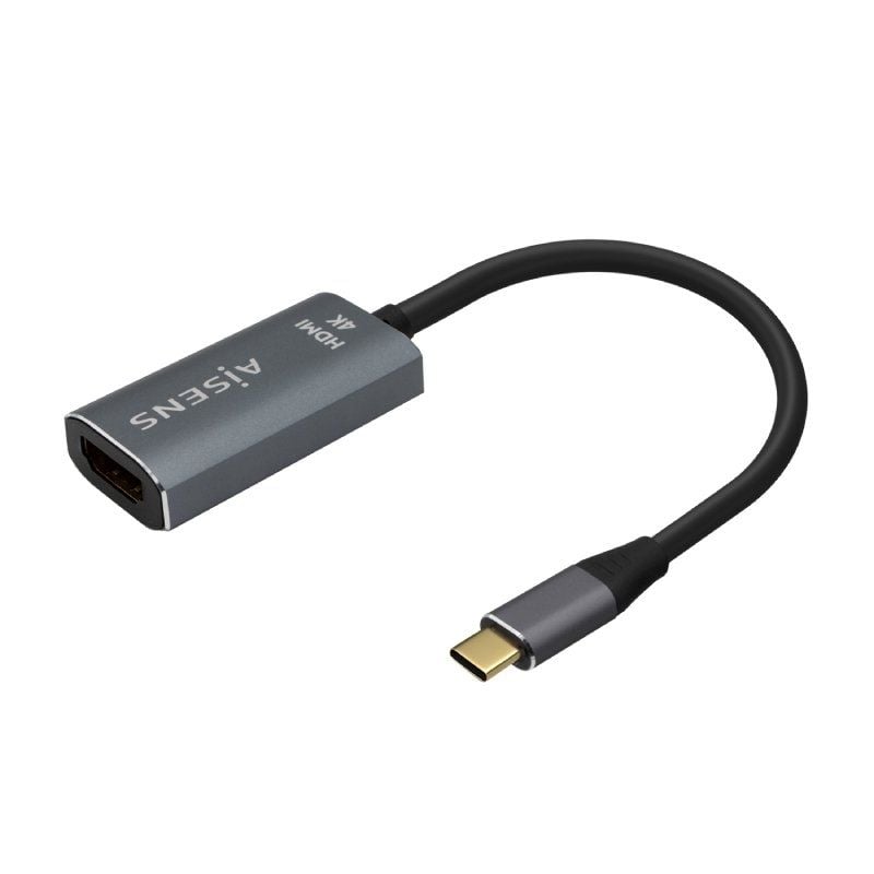 Aisens A109-0683 Conversor HDMI 4K 60hz HDMI / Fêmea HDMI - Macho USB Tipo C / 15cm / Cinzento