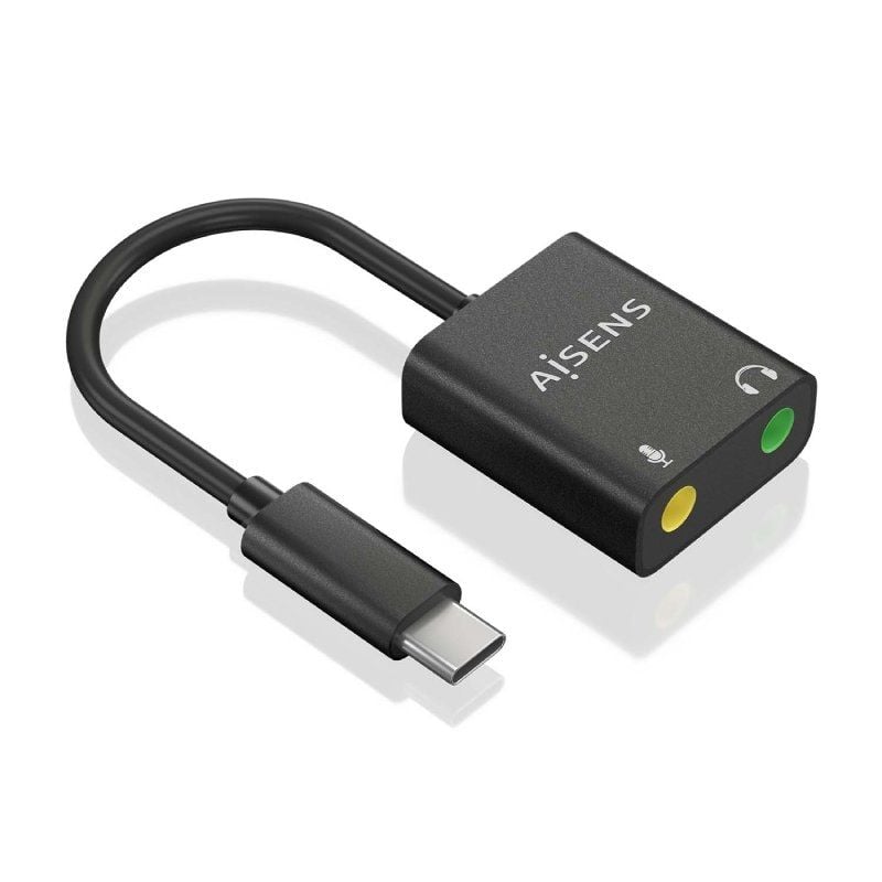 Placa de Som Aisens A109-0767 / Usb-c Macho - 2xjack 3,5 Fêmea