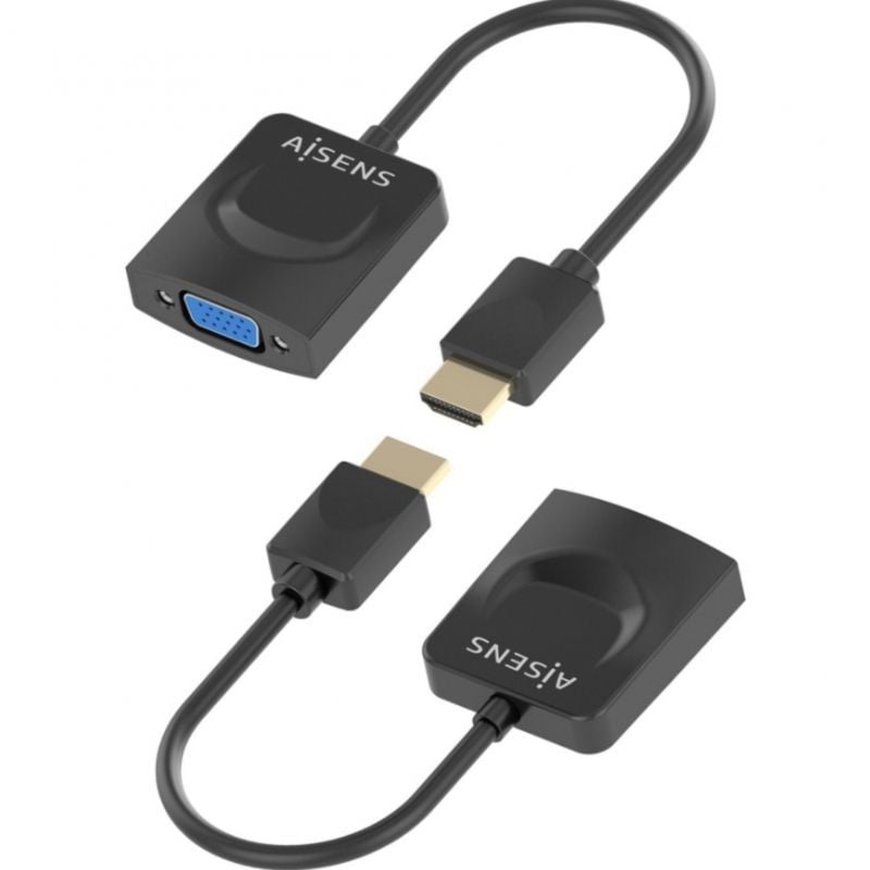 Aisens A122-0947 Conversor / HDMI Macho - SVGA Fêmea / 15cm / Preto