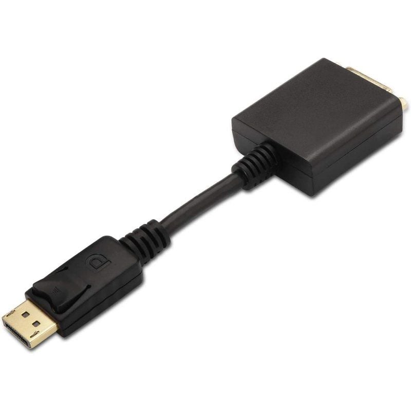 Cabo Conversor A125-0133 da Aisens / Macho Displayport - Fêmea DVI / 15cm / Preto