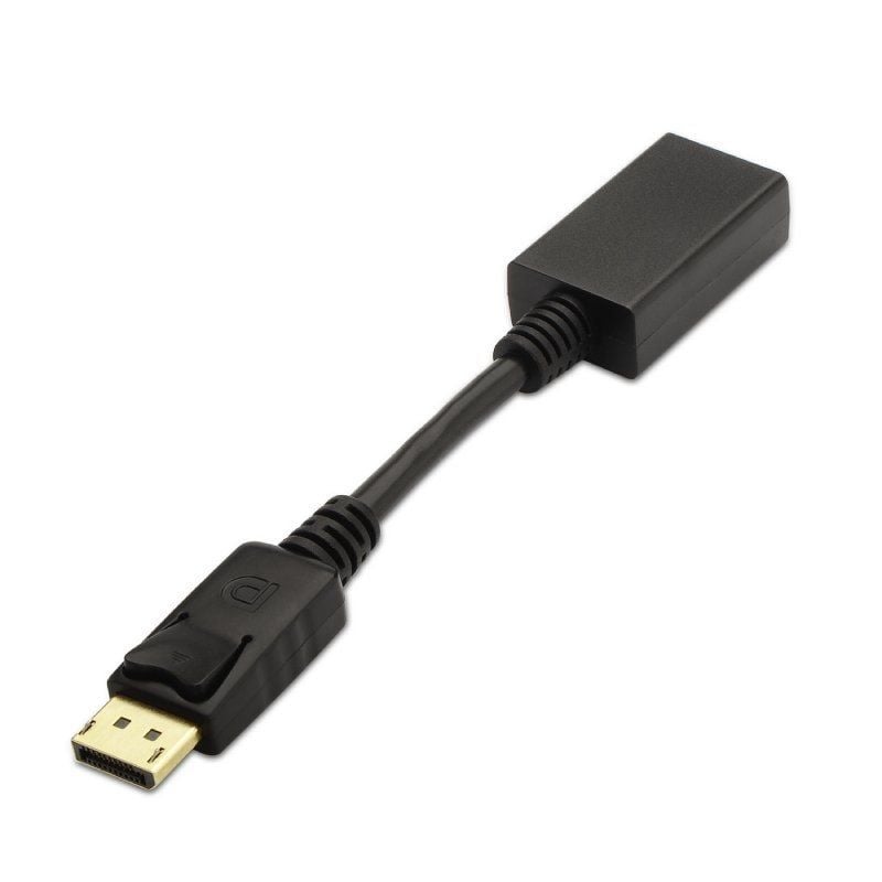 Conversor Aisens A125-0134 / Displayport Macho - HDMI Fêmea / 15cm / Preto