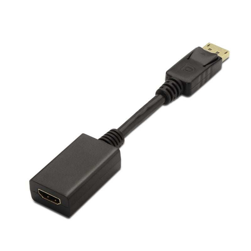Conversor Aisens A125-0134 / Displayport Macho - HDMI Fêmea / 15cm / Preto
