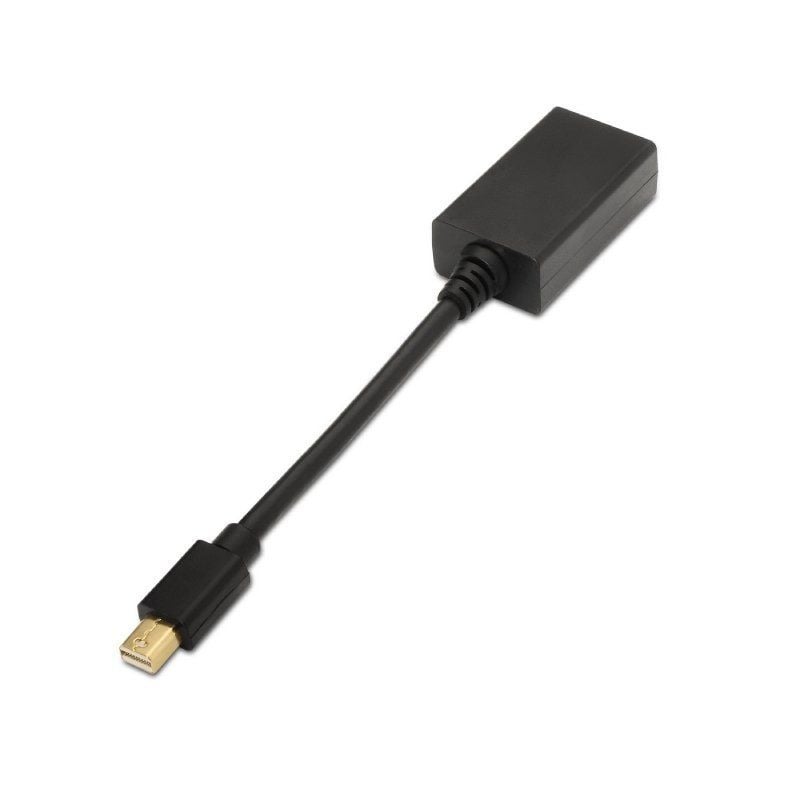 Cabo Conversor Aisens A125-0137 / Mini Displayport Macho - HDMI Fêmea / 15cm / Preto