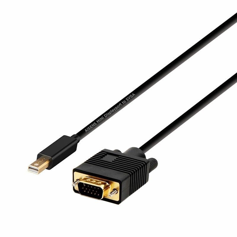 Cabo Conversor A125-0362 da Aisens / Mini DP Macho - VGA Macho / 2m / Preto