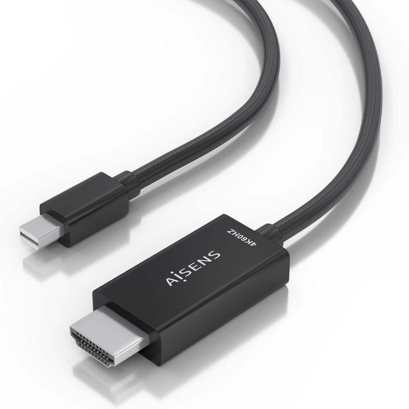 Cabo Conversor Aisens A125-0886 / Mini Displayport Macho - HDMI 4K Macho / 1m / Preto