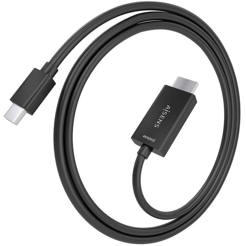 Cabo Conversor A125-0887 da Aisens / Mini Displayport Macho - HDMI 4K Macho / 1,5 M / Preto