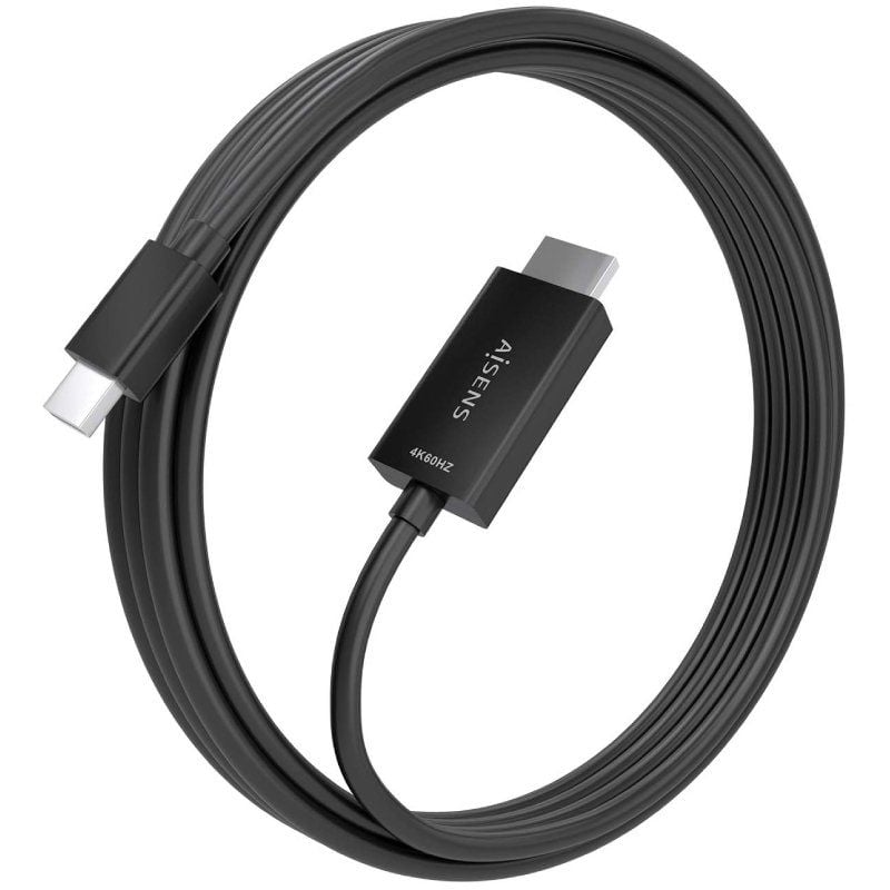 Cabo Conversor A125-0889 da Aisens / Mini Displayport Macho - HDMI 4K Macho / 3m / Preto