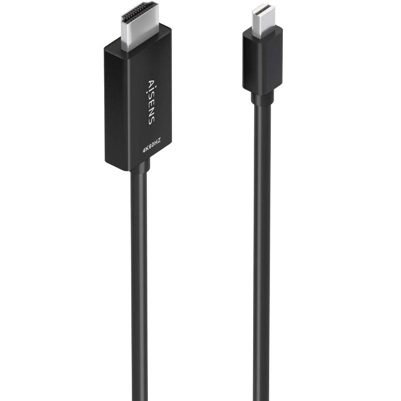 Cabo Conversor Aisens A125-0890 / Mini Displayport Macho - HDMI 4K Macho / 5m / Preto