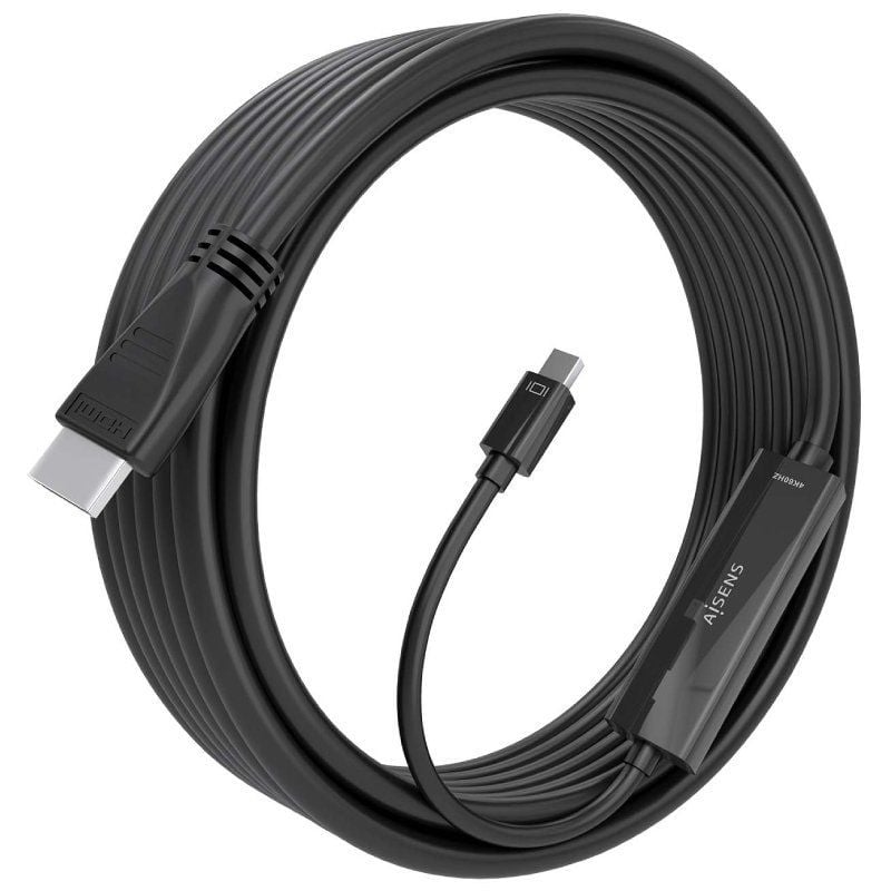 Cabo Conversor Aisens A125-0890 / Mini Displayport Macho - HDMI 4K Macho / 5m / Preto