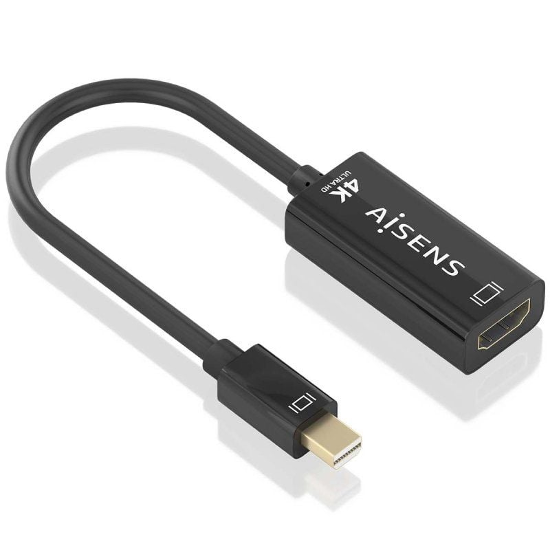 Cabo Conversor A125-0904 da Aisens / Mini Displayport Macho - HDMI Fêmea / 15cm / Preto