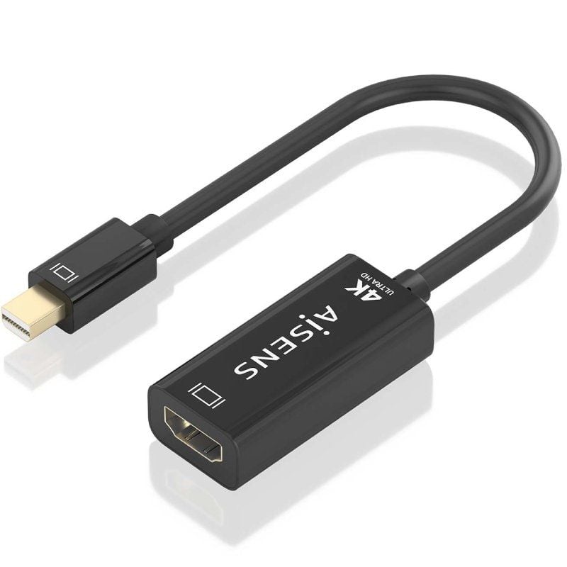 Cabo Conversor A125-0904 da Aisens / Mini Displayport Macho - HDMI Fêmea / 15cm / Preto