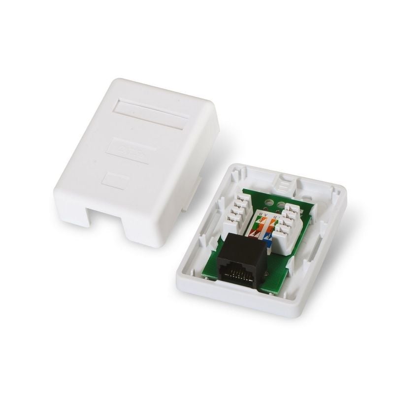 Rosa de Montagem em Superfície Aisens A138-0296 / Cat.5e / 1 Jacks