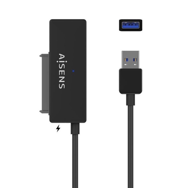 Adaptador de Unidade de Disco Rígido Aisens Ase-35a01b 2,5" / 3,5" / USB 3.0 - SATA / com Fonte de…
