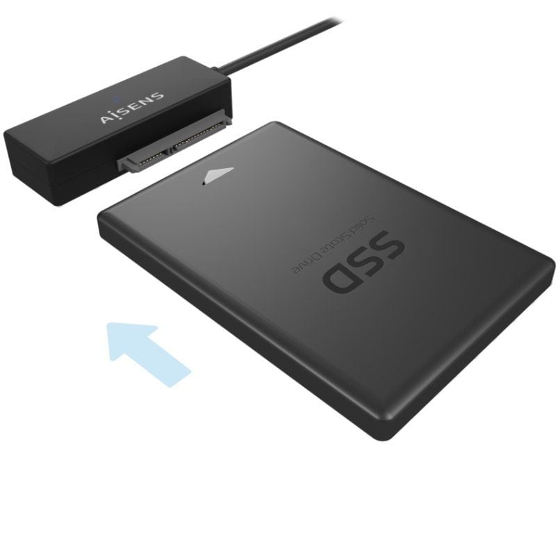 Adaptador de Unidade de Disco Rígido Aisens Ase-35a01b 2,5" / 3,5" / USB 3.0 - SATA / com Fonte de…