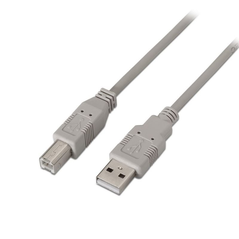 Cabo USB 2.0 para Impressora Aisens A101-0004 / USB Tipo B Macho - USB Macho / Até 2,5w / 60mbps /…