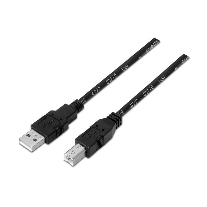 Cabo USB 2.0 para Impressora Aisens A101-0006 / USB Tipo B Macho - USB Macho / Até 2,5w / 60mbps /…