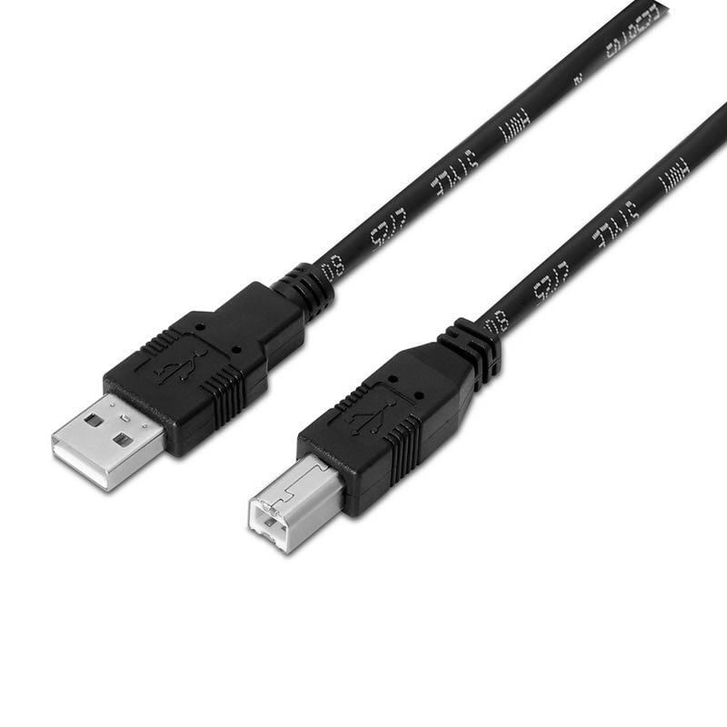 Cabo USB 2.0 para Impressora Aisens A101-0007 / USB Tipo B Macho - USB Macho / Até 2,5w / 60mbps /…