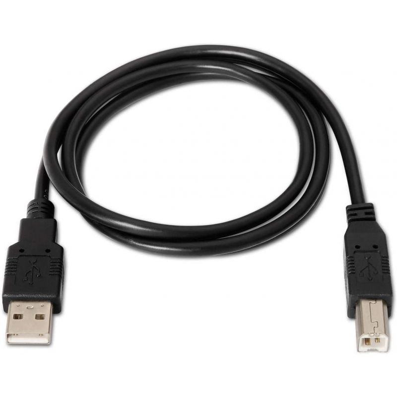Cabo USB 2.0 para Impressora Aisens A101-0007 / USB Tipo B Macho - USB Macho / Até 2,5w / 60mbps /…