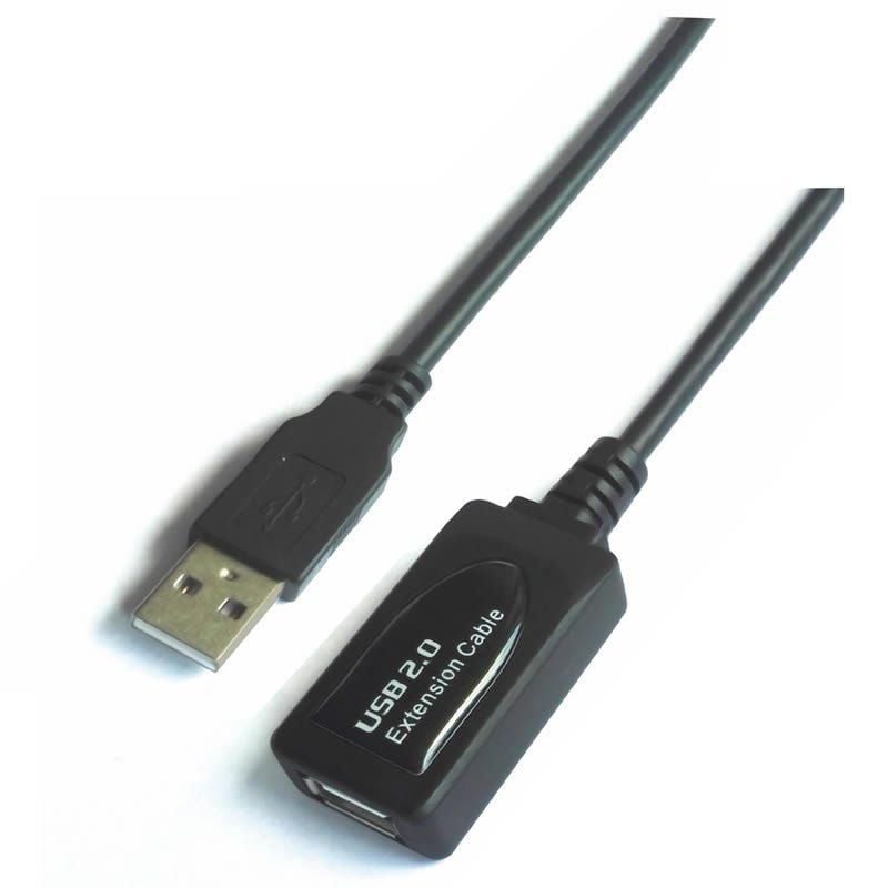 Cabo de Extensão USB 2.0 Aisens A101-0018 / USB Macho - USB Fêmea / Até 2,5w / 60mbps / 5m / Preto