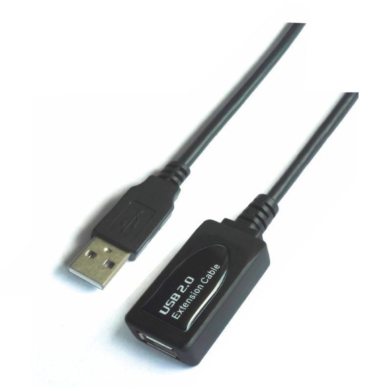 Cabo de Extensão USB 2.0 Aisens A101-0020 / USB Macho - USB Fêmea / Até 2,5w / 60mbps / 15m / Preto