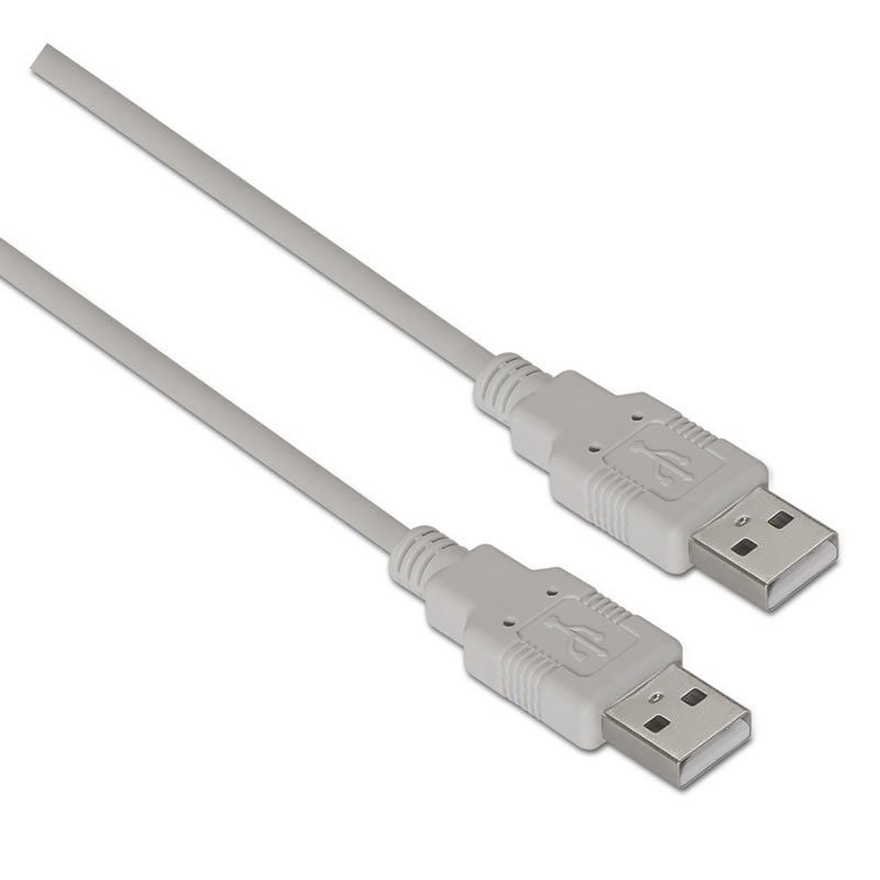 Cabo USB 2.0 Aisens A101-0021 / USB Macho - USB Macho / Até 2,5w / 60mbps / 1m / Bege