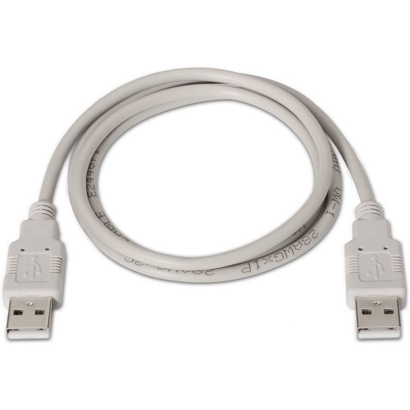 Cabo USB 2.0 Aisens A101-0021 / USB Macho - USB Macho / Até 2,5w / 60mbps / 1m / Bege