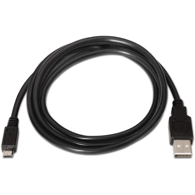 Cabo USB 2.0 Aisens A101-0027 / Macho USB - Macho Microusb / Até 2,5w / 60mbps / 80cm / Preto